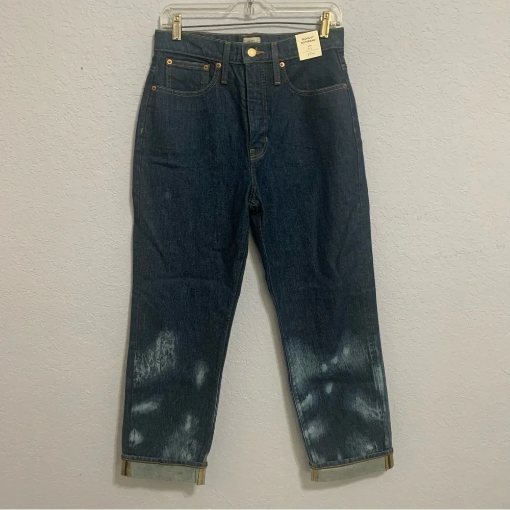 J. Crew Women Distressed Slouchy Boyfriend High Rise Jeans Size 27